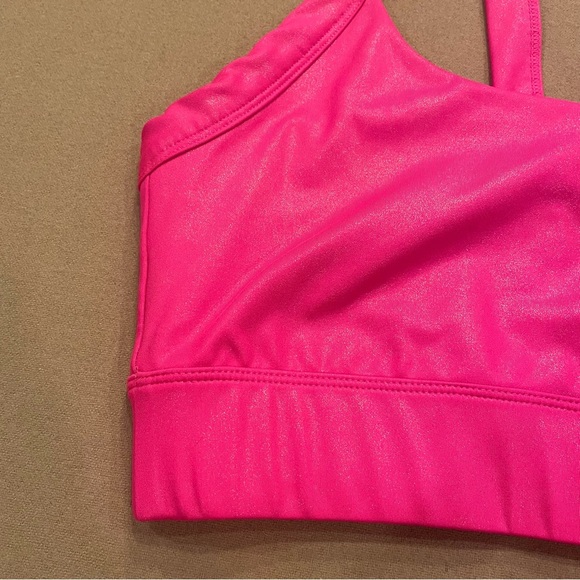 Carbon 38 Galaxy V-Back Sports Bra Pink Oil Slick Size Medium - Picture 2 of 11
